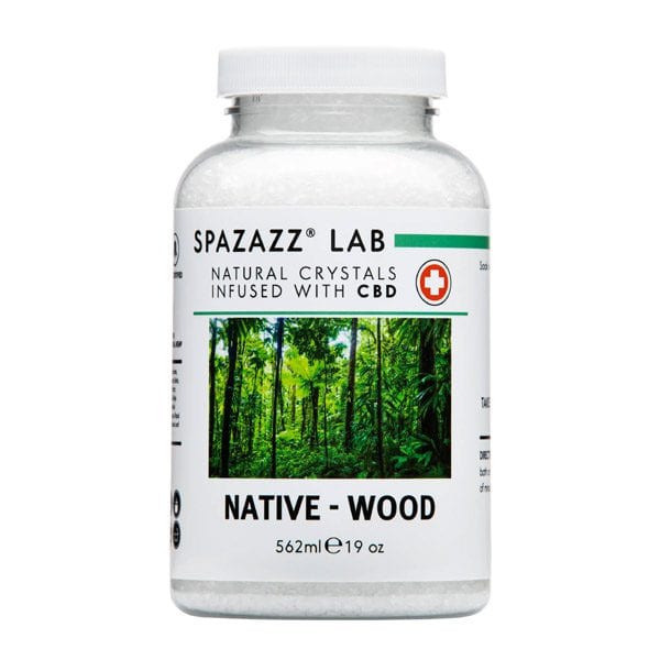 SpaZazz Lab Natural Crystals Infused with CBD 19 Oz Native - Wood