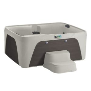 This is a photograph taken in the studio by Skip O'Donnell off ODonnell photograf of a Enamor Fantast Spa hot tub for Watkins Spa in San Diego, California
