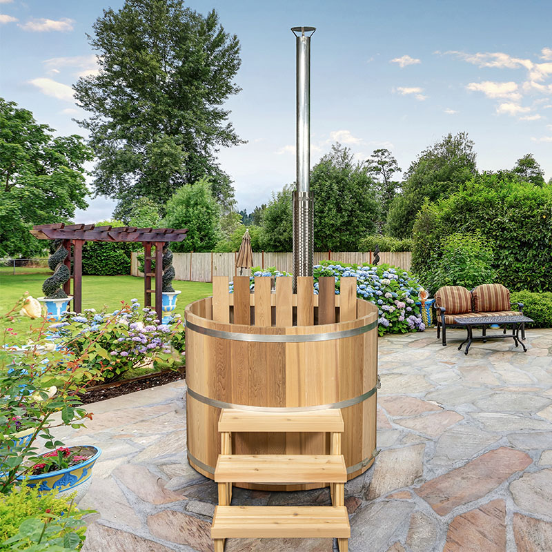 The Original Cedar Wood Burning Hot Tub 6' - Recreation Unlimited