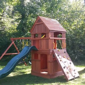 Woodplay Monkey Tower E Cedar Wood Swing Set / Playset