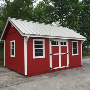 red-garden-shed-with-windows