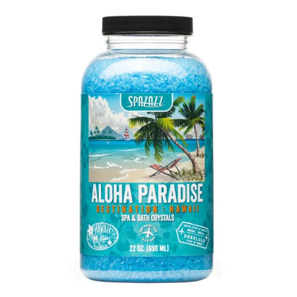 SpaZazz Aloha Paradise - Hawaii Spa and Bath Crystals 22 Oz