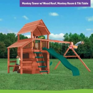 Woodplay Monkey Tower F Cedar Wood Swing Set / Playset