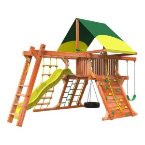 Woodplay Outback 5' Combo 3 Cedar Wood Swing Set / Playset