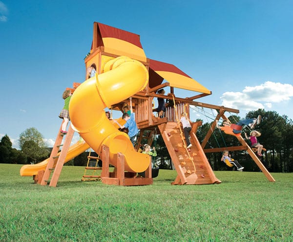 Playset with Tube Slide